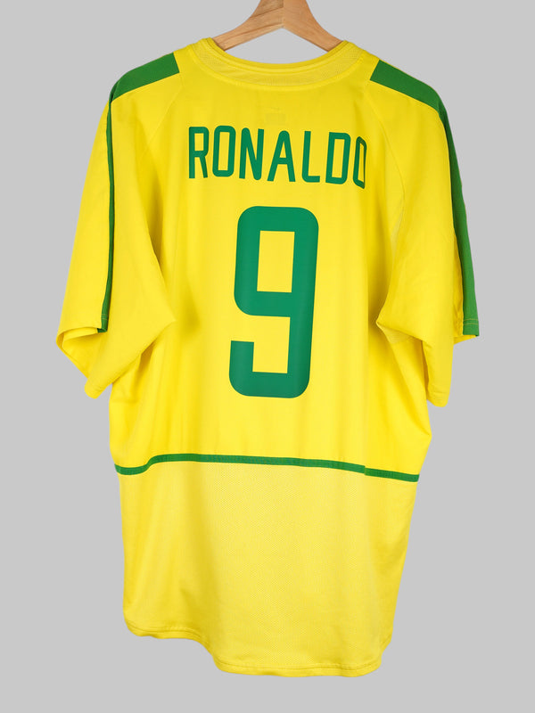 2002/3 Brazil Ronaldo #9 Home Shirt (XL) Nike