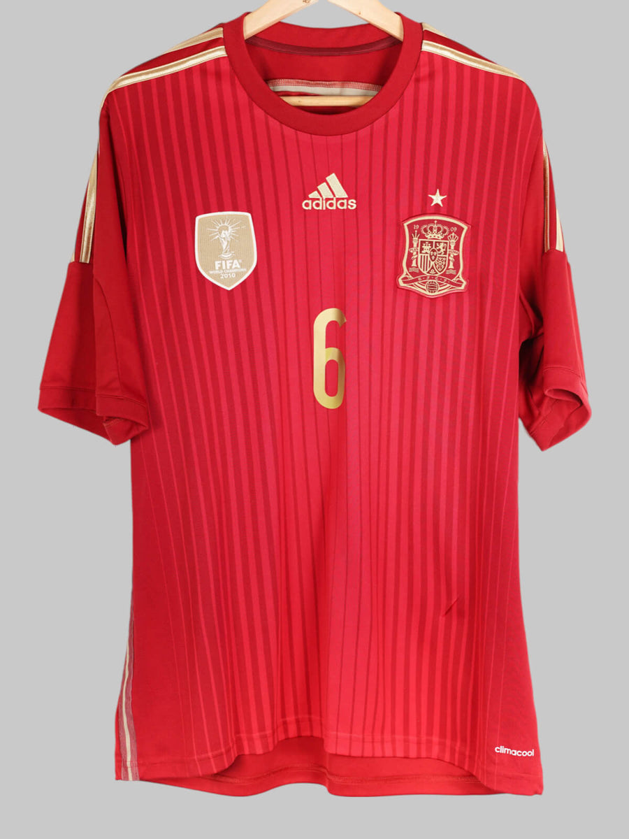 2014/15 Spain A.Iniesta #6 Home Shirt (L)