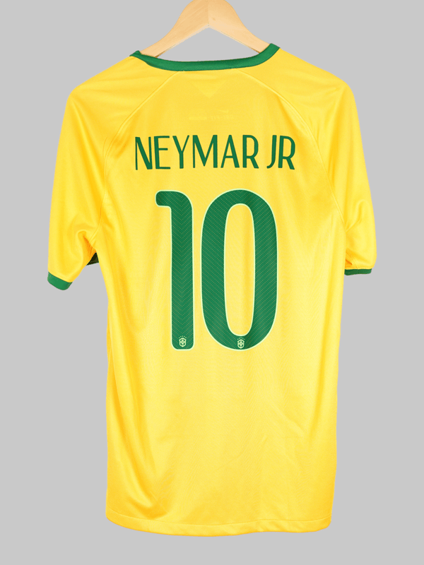 2014/15 Brazil Neymar Jr #10 Home Shirt (M) Nike
