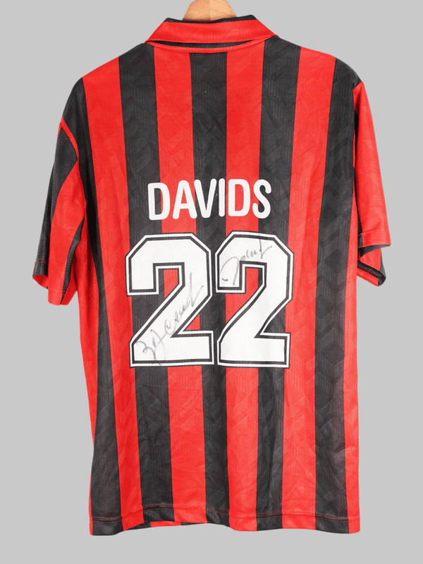 AC Milan Davids #22 Fan Camiseta Local Signed (XL) Lotto