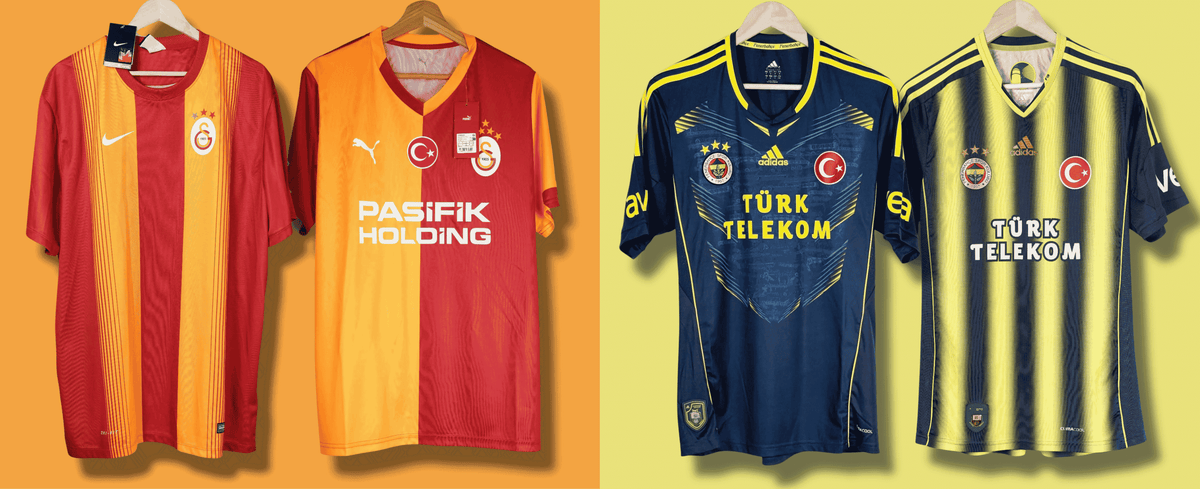 Galatasaray en Fenerbahce shirts