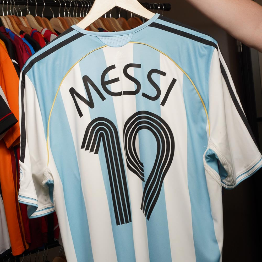 Retro Argentina football shirts and vintage kits from World Cups and Copa América triumphs.