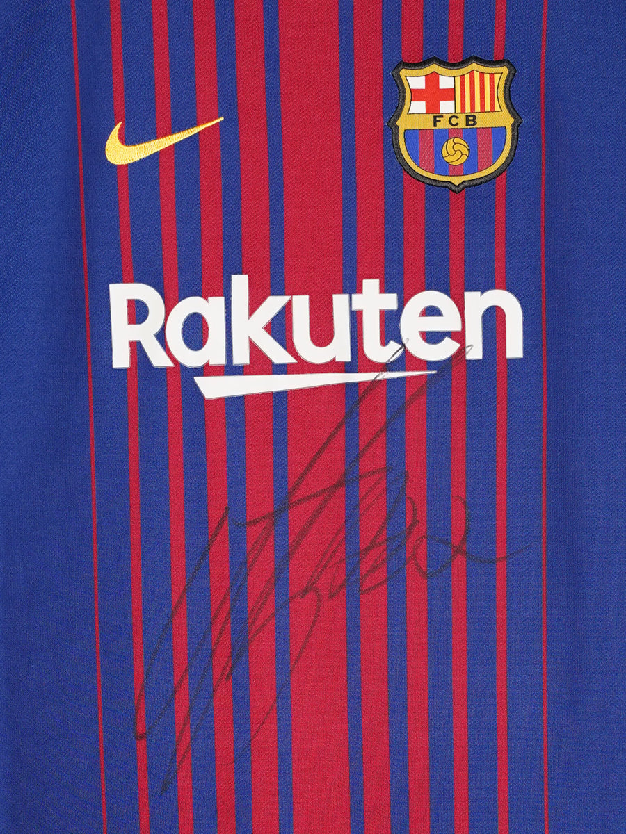 2017/18 Barcelona Arda #7 Home Shirt Signed (XL Kids)