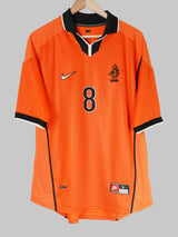 1998/99 Netherlands Bergkamp #8 Home Shirt (L)