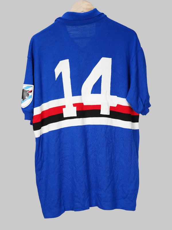 1986/87 Sampdoria #14 Home Shirt Match Worn/Issued (XL) Ennerre