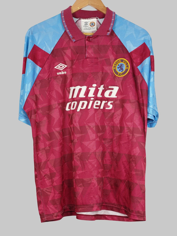 1990/91 Aston Villa Heimtrikot (L) Umbro