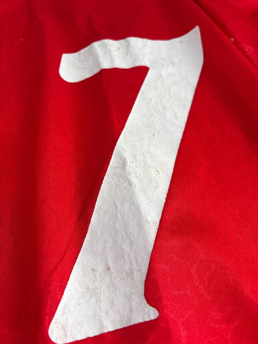 1994/95 Denmark Brian Steen Nielsen #7 Home Shirt Match Worn (XL) Hummel