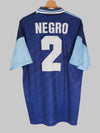 1994/96 Lazio Negro #2 Away Shirt (XL) Umbro