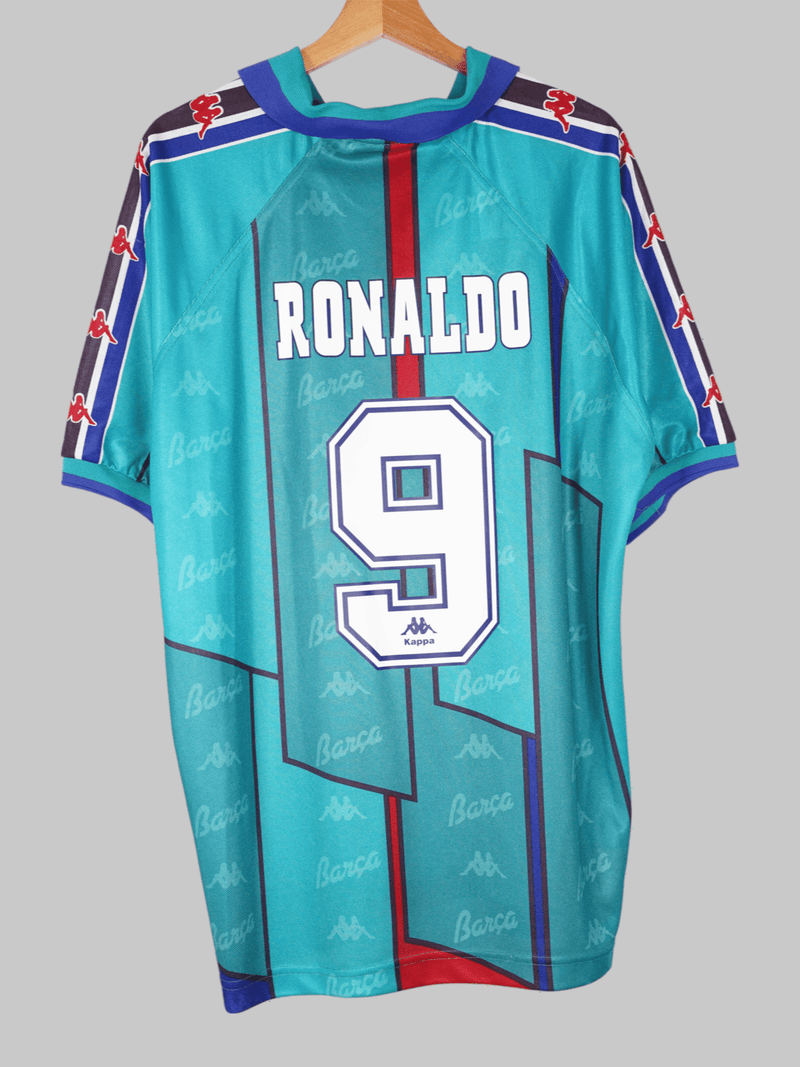 1995-97 Barcelona Ronaldo #9 Away Shirt (XL)