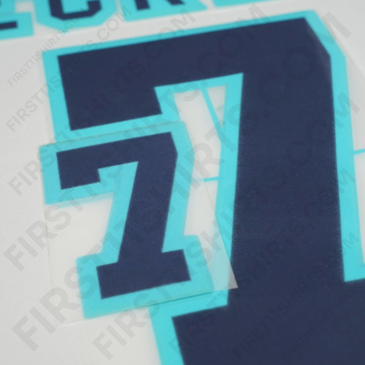 1995 - 97 England Home Name Set Beckham 7 Flock (Repro)