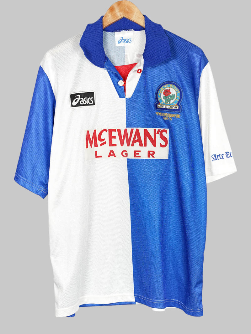 1995/96 Blackburn Rovers Home Shirt Shearer #9 (L)