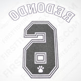 1995/96 Real Madrid Home Name Set Redondo 6 (Repro)