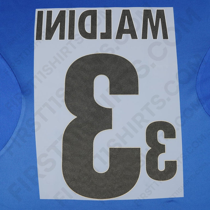 1996/97 Italy Home Name Set Maldini 3