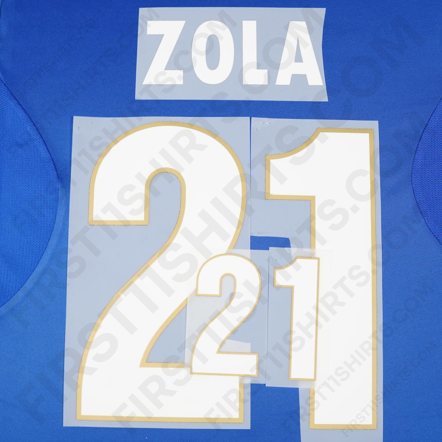 1996/97 Italy Home Name Set Zola 21 (Repro)