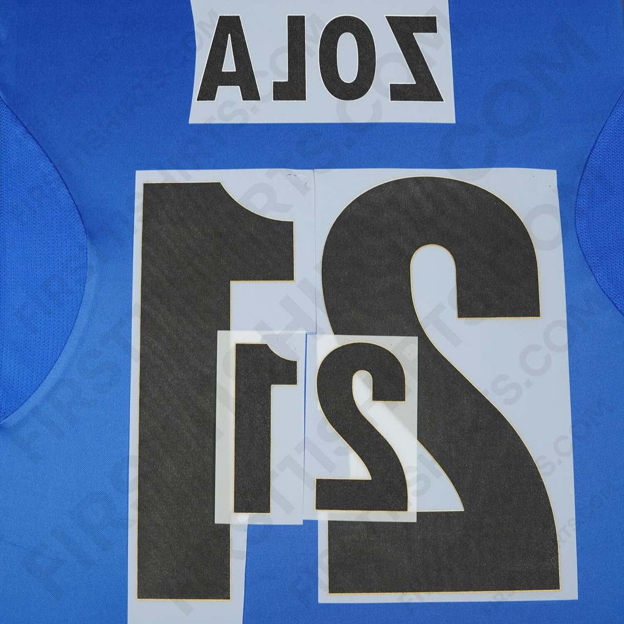 1996/97 Italy Home Name Set Zola 21 (Repro)