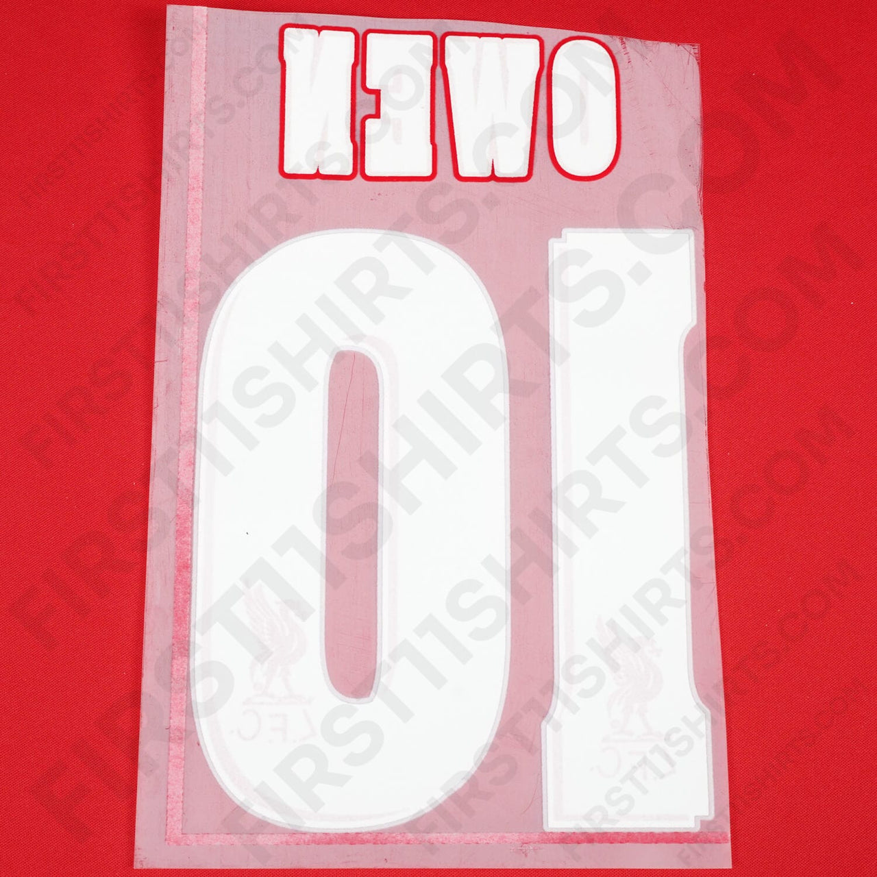 1996/97 Liverpool Home Name Set Owen 10 (Repro)