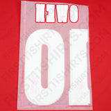 1996/97 Liverpool Home Name Set Owen 10 (Repro)