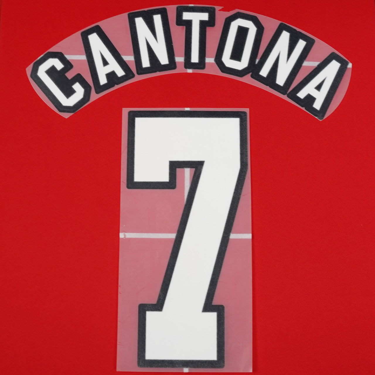 1996/97 Manchester United Home Name Set Cantona 7 Flock (Repro)
