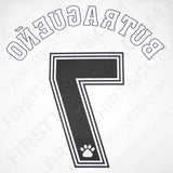 1996/97 Real Madrid Home Name Set Butragueno 7 (Repro)