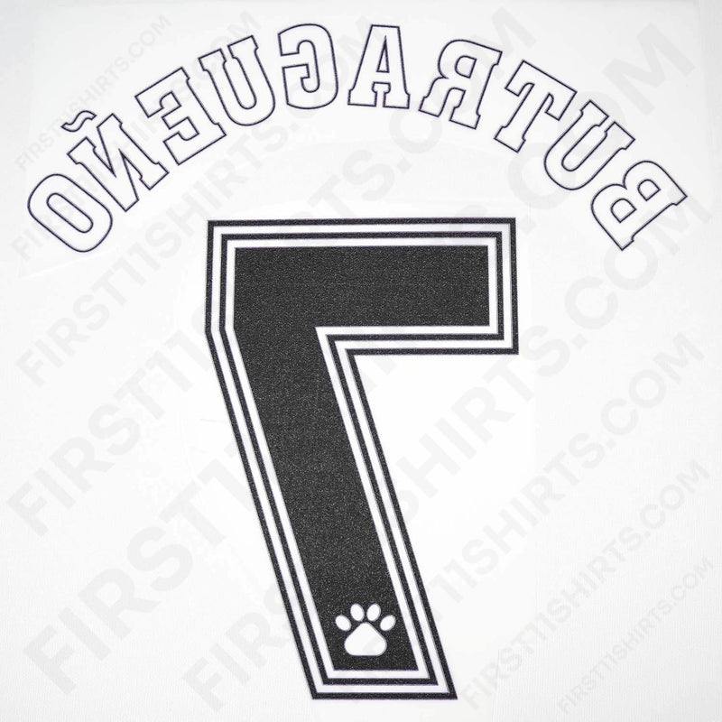 1996/97 Real Madrid Home Name Set Butragueno 7 (Repro)