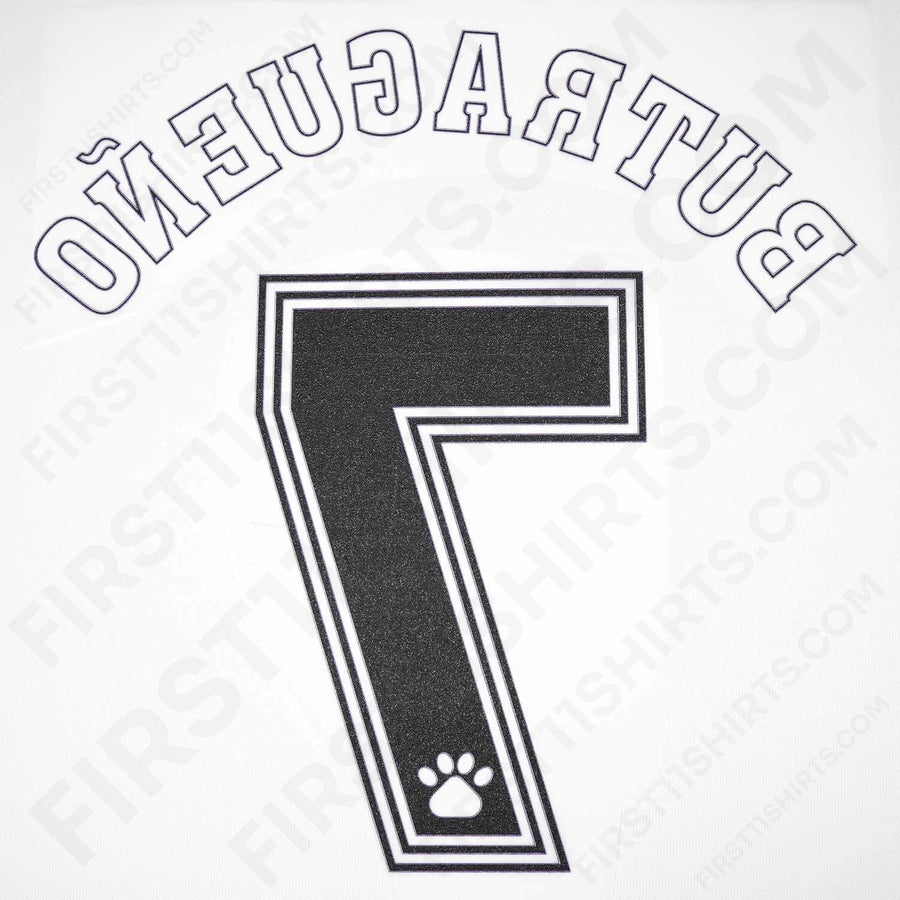 1996/97 Real Madrid Home Name Set Butragueno 7 (Repro)