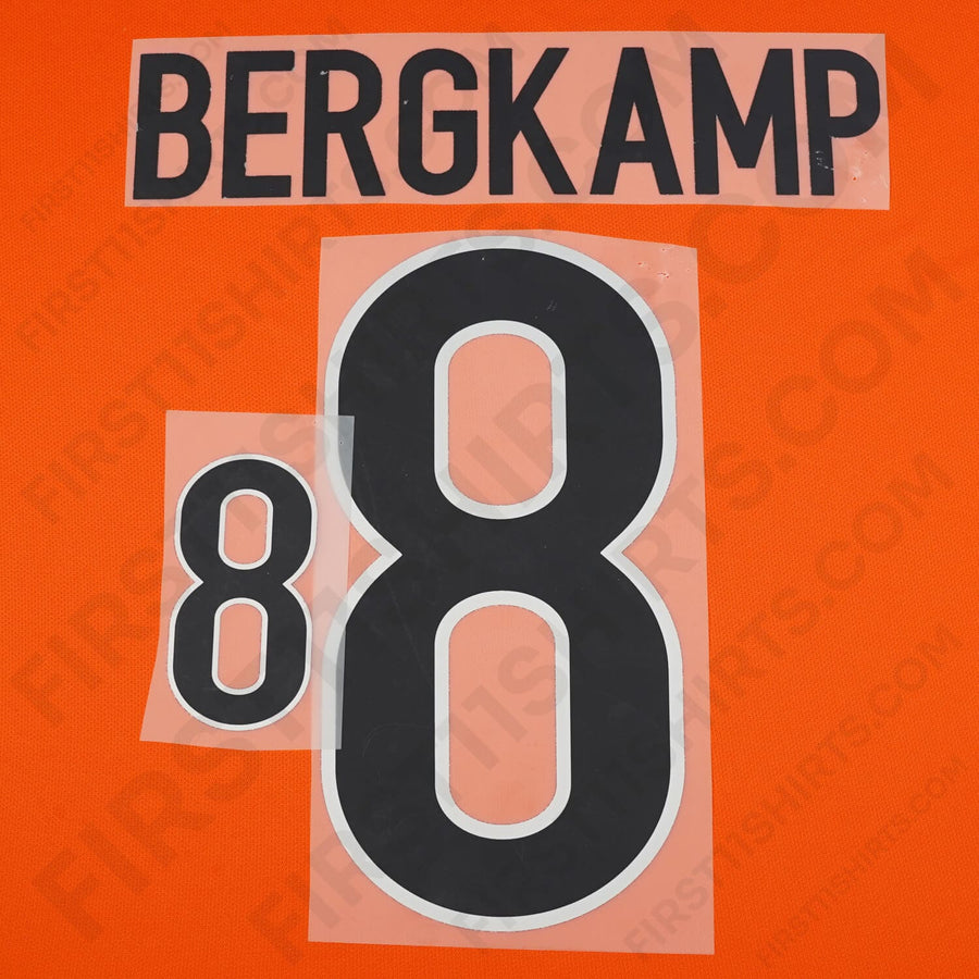 1997/98 Netherlands Home Name Set Bergkamp 8 (Repro)