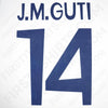 1998-2000 Real Madrid Home Name Set J.M. Guti (Repro)