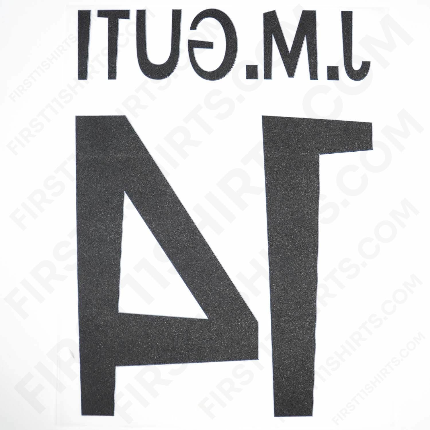 1998 - 2000 Real Madrid Home Name Set J.M. Guti (Repro)