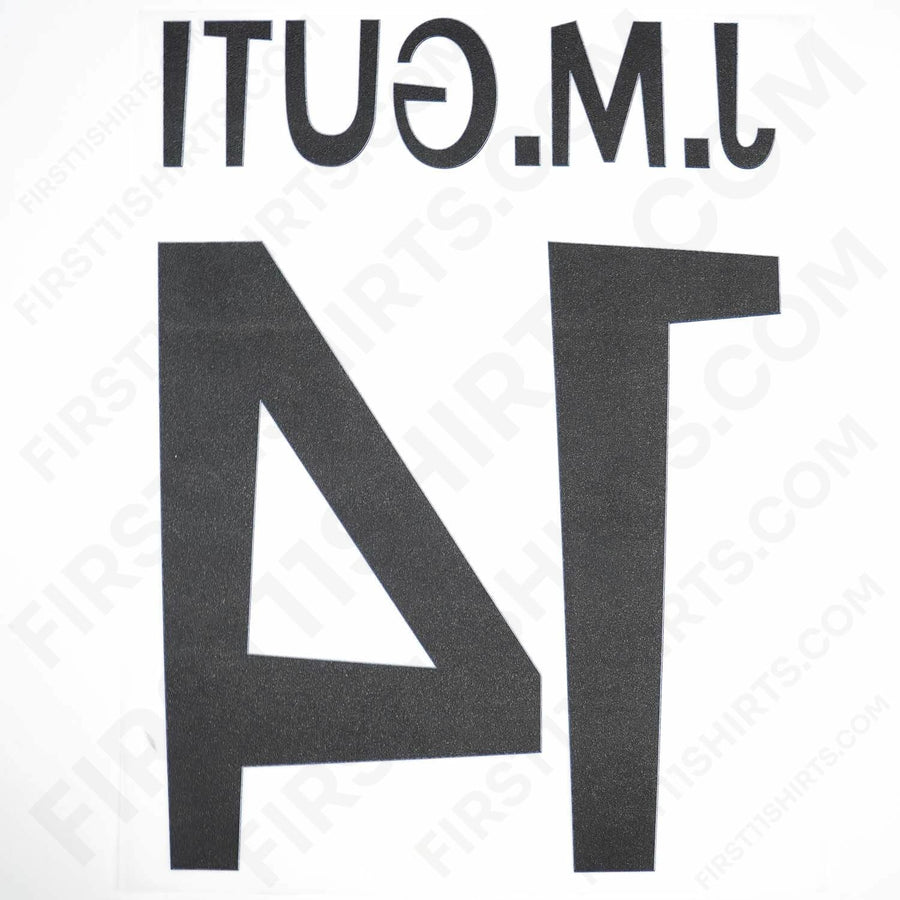 1998 - 2000 Real Madrid Home Name Set J.M. Guti (Repro)