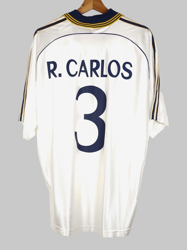 1998/00 Real Madrid R.Carlos #3 Home Shirt (L) Adidas