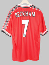 1998/2000 Manchester United Beckham #7 Home Shirt (XL)