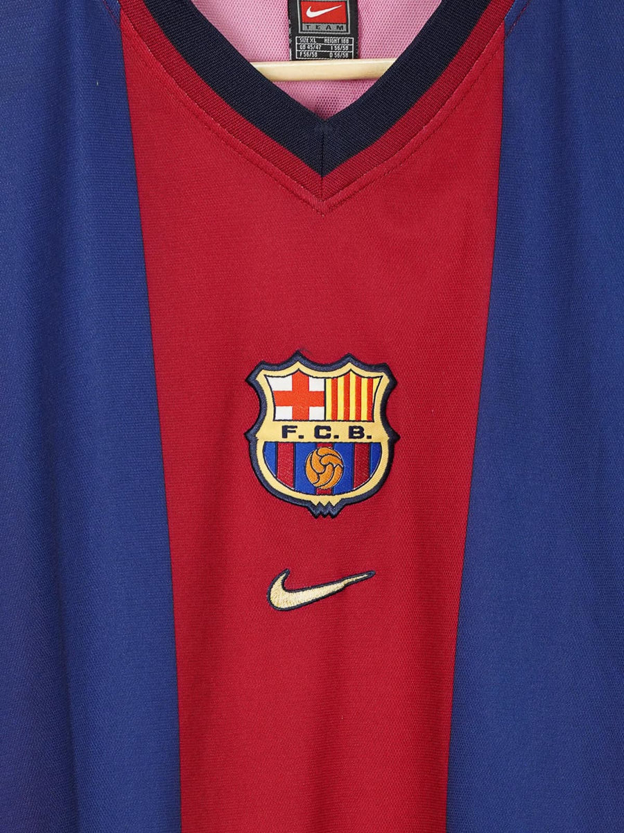FC Barcelona Home Shirt 1998/99 Kluivert 19 (XL)