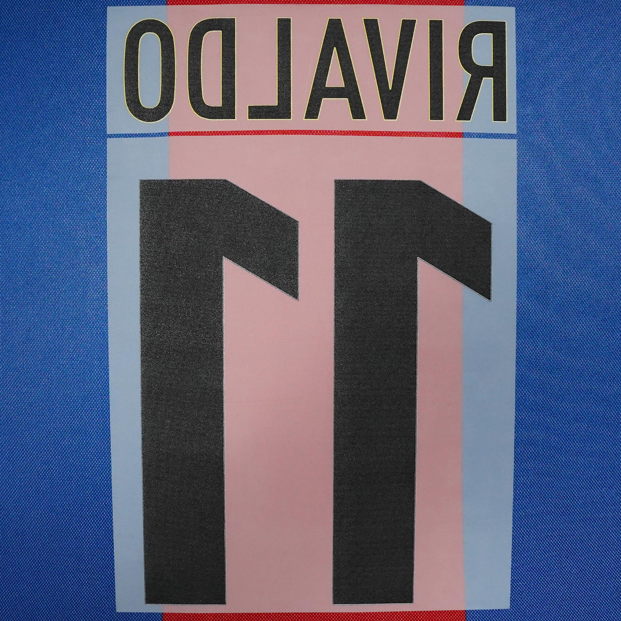 1998/99 FC Barcelona Home Name Set Rivaldo 11 (Repro)