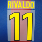 1998/99 FC Barcelona Home Name Set Rivaldo 11 (Repro)