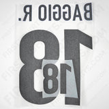1998/99 Italy Away Name Set Baggio R. (Repro)