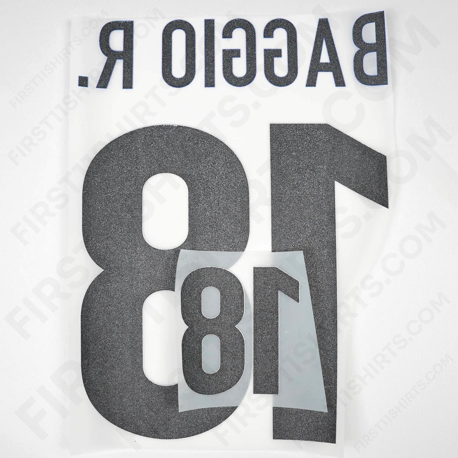 1998/99 Italy Away Name Set Baggio R. (Repro)