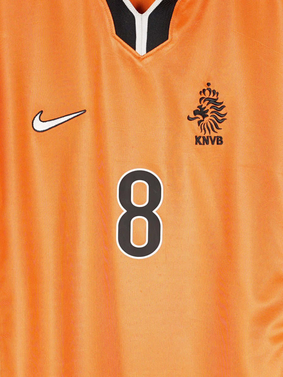 1998/99 Netherlands Bergkamp #8 Home Shirt (L)