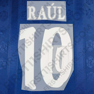 1998/99 Spain Home/Away Name Set Raul 10 (Repro)