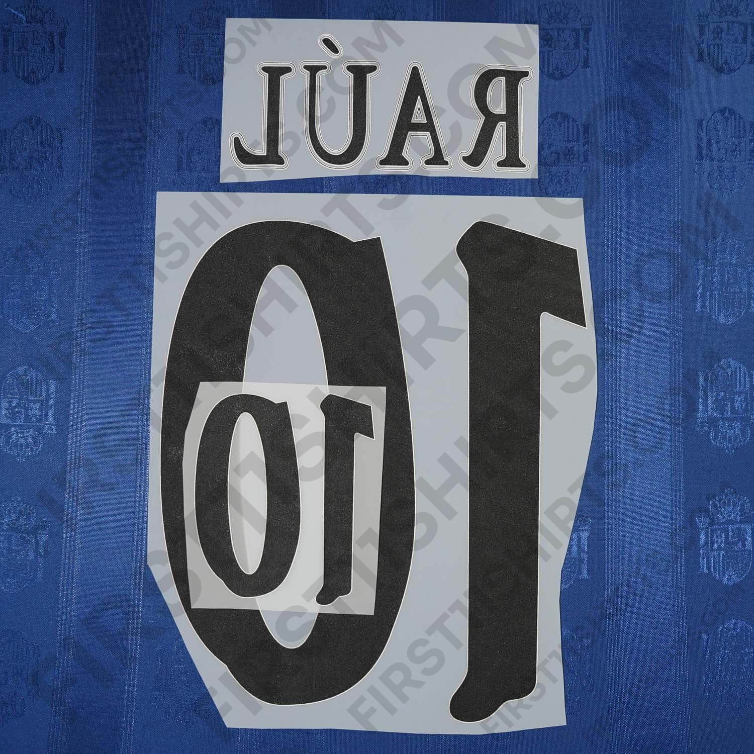 1998/99 Spain Home/Away Name Set Raul 10 (Repro)
