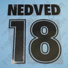1999/00 Lazio Home Name Set Nedved #18 Flock (Repro)