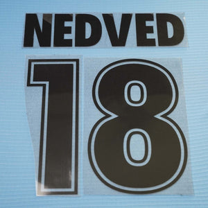 1999/00 Lazio Home Name Set Nedved 18 Flock (Repro)
