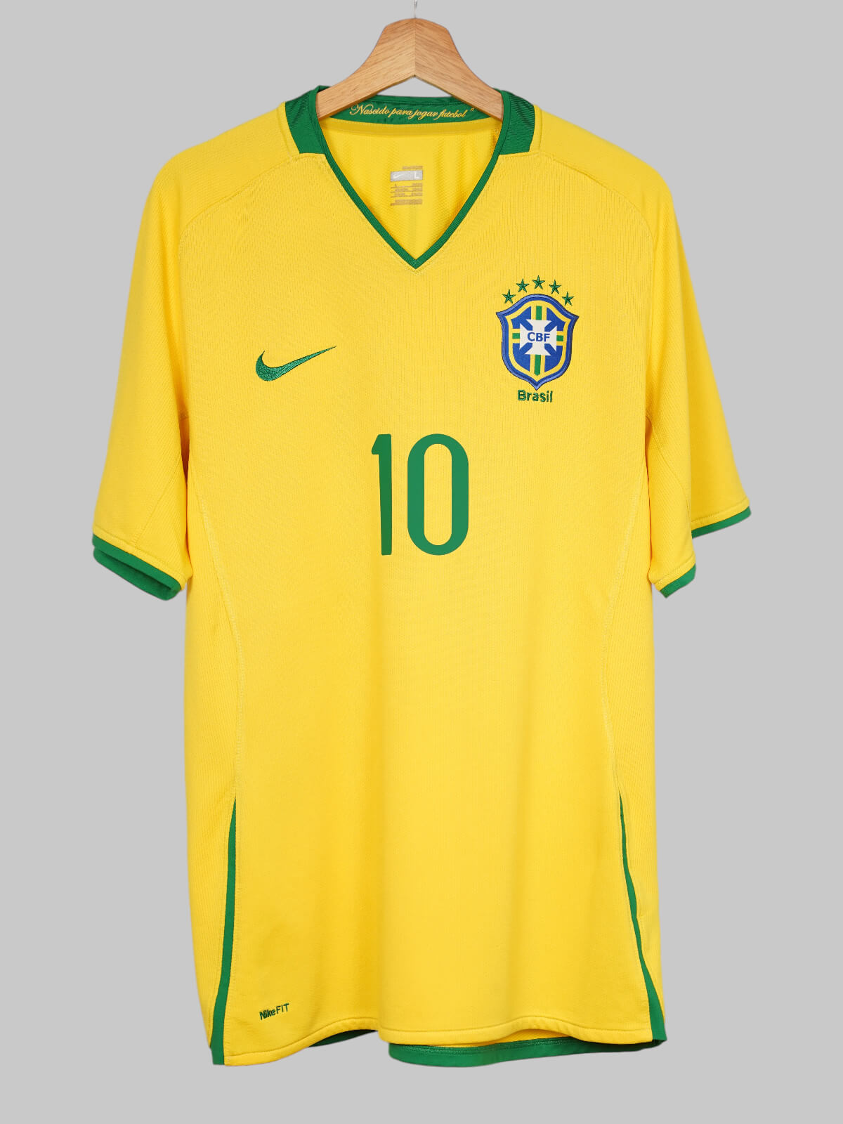 Brazil Home Shirt 2008/10 Ronaldinho #10 (L)