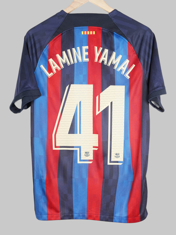 2022/23 Barcelona Lamine Yamal #41 Maillot Domicile (M) Nike