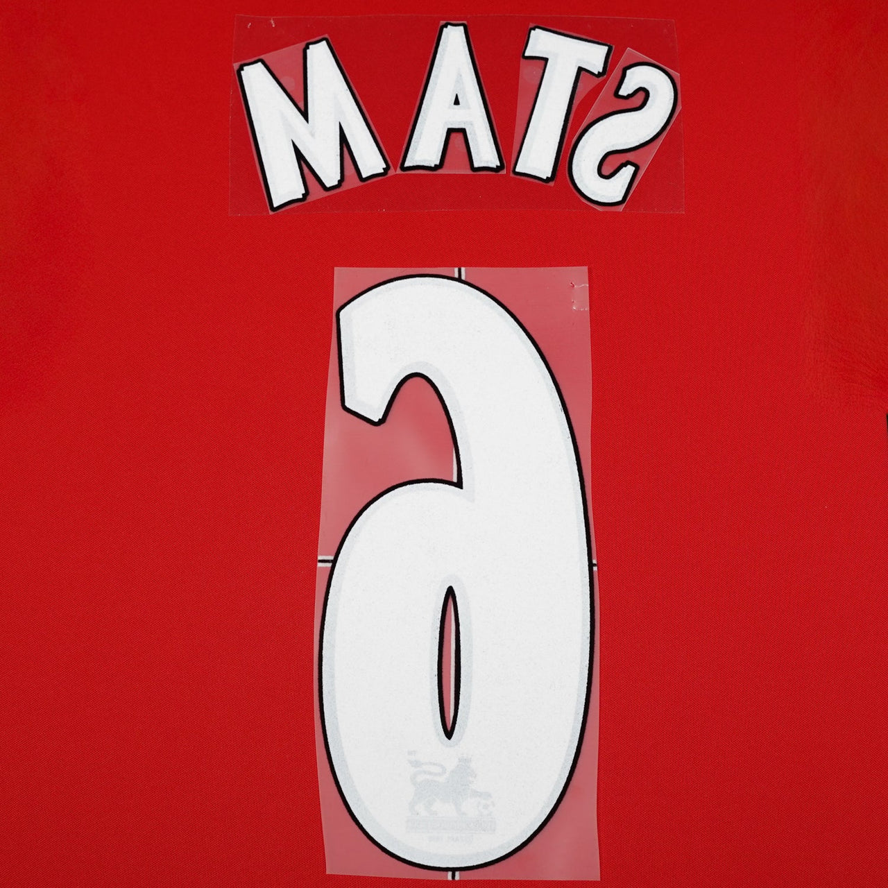 2000 - 02 Manchester United Home Flock Name Set Stam 6 (Repro)