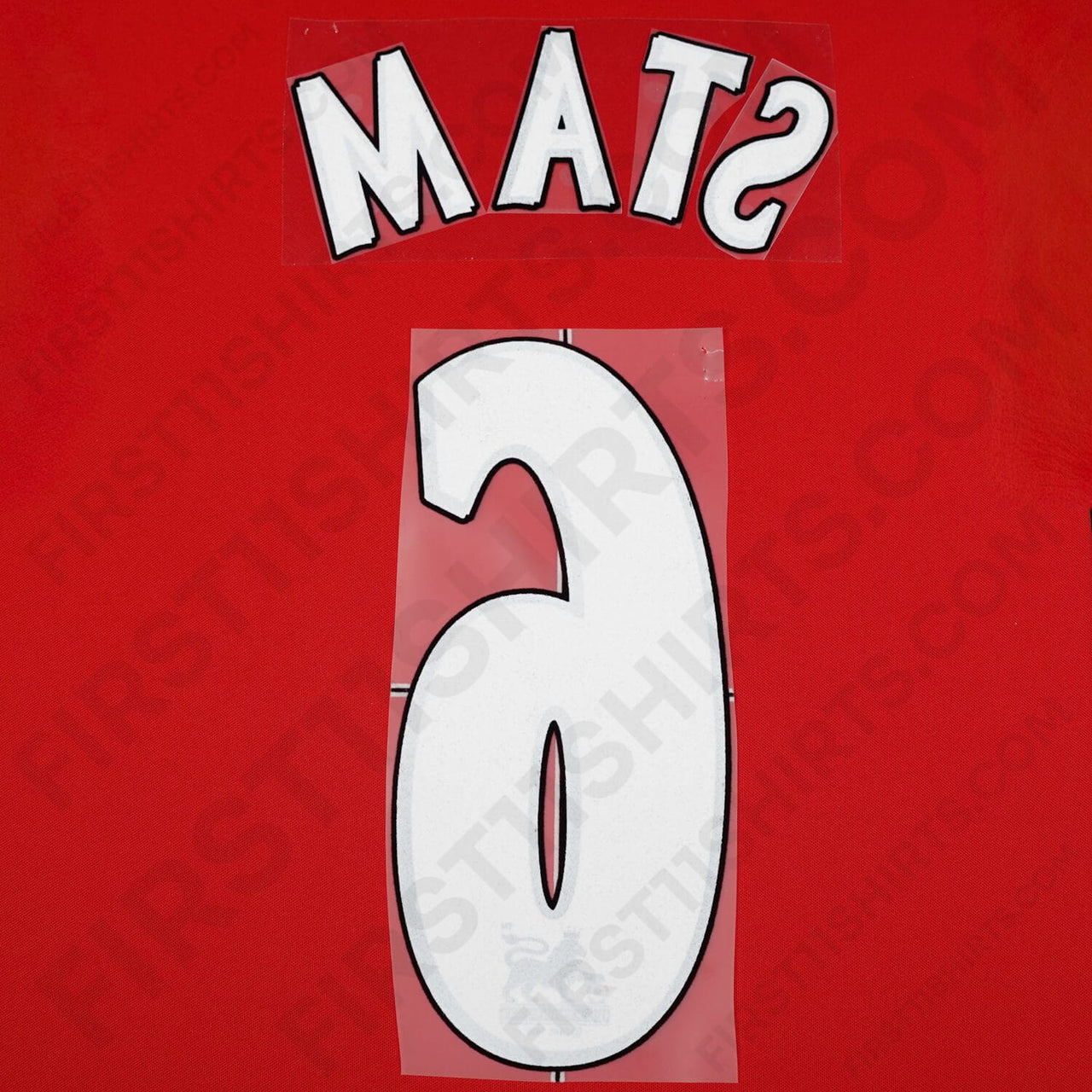 2000 - 02 Manchester United Home Flock Name Set Stam 6 (Repro)