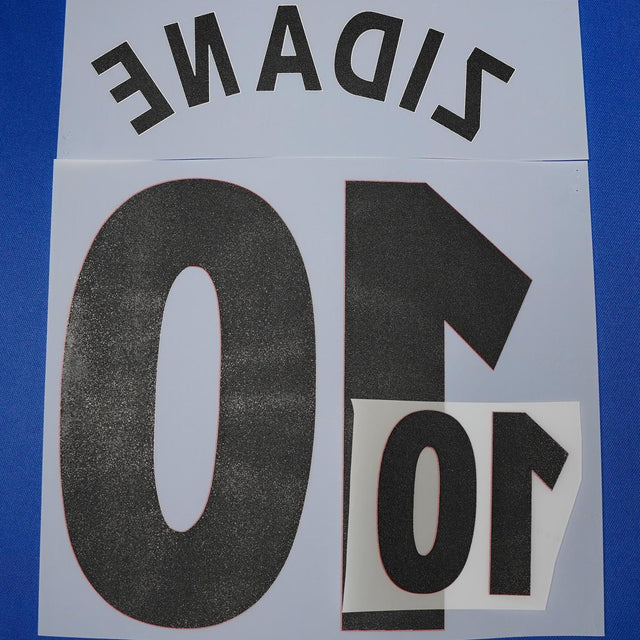 2000/01 France Home Name Set Zidane 10 v2 (Repro)