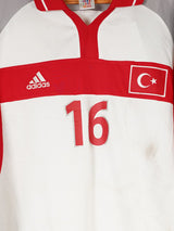 2000/01 Turkey Ergün Penbe #16 Away Shirt L/S Match Worn (XL) Adidas