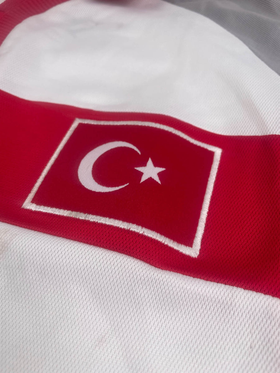 2000/01 Turkey Ergün Penbe #16 Away Shirt L/S Match Worn (XL) Adidas