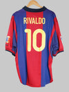 2000/1 Barcelona Rivaldo #10 Home Shirt (XL) Nike