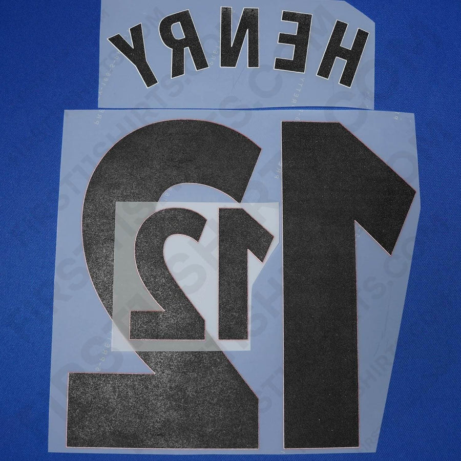 2000/1 France Home Name Set Henry 12 v2 (Repro)